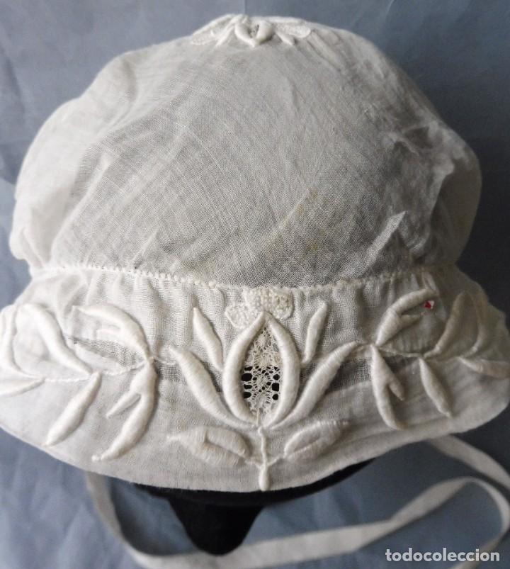 Antig&uuml;edades: ANTIGUO GORRO DE ENCAJE S. XIX - Foto 4
