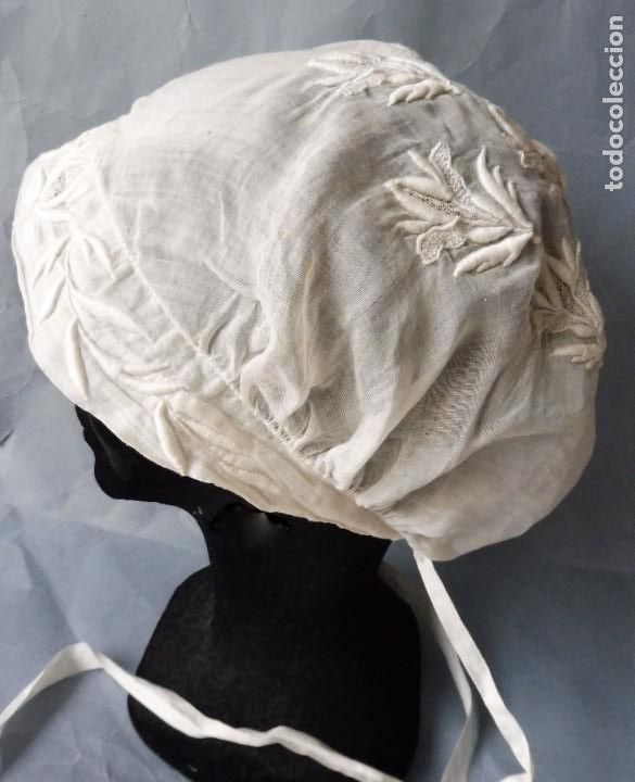 Antig&uuml;edades: ANTIGUO GORRO DE ENCAJE S. XIX - Foto 7
