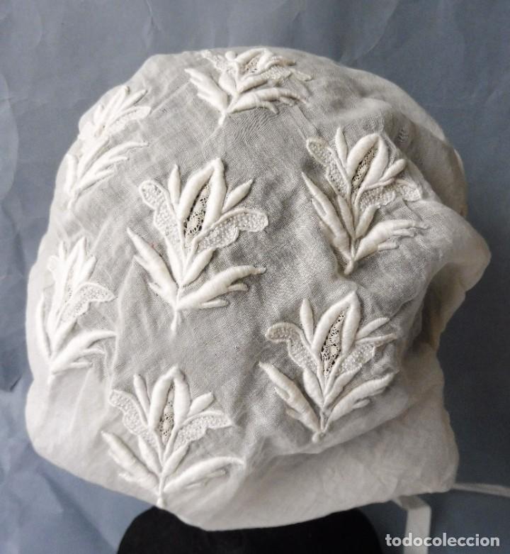 Antig&uuml;edades: ANTIGUO GORRO DE ENCAJE S. XIX - Foto 8