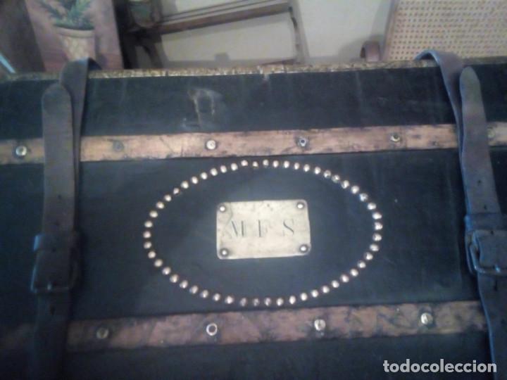 Antig&uuml;edades: BAUL DE VIAJE SIGLO XIX - Foto 4