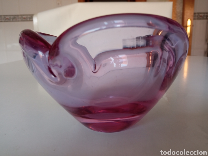 Antig&uuml;edades: Cenicero centro de mesa cristal de Murano y plata - Foto 2
