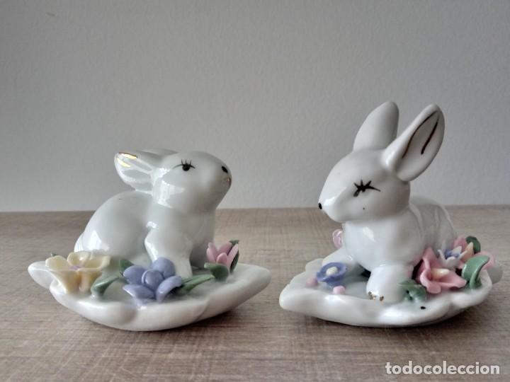 Antig&uuml;edades: Conejitos porcelana esmaltada - Foto 1