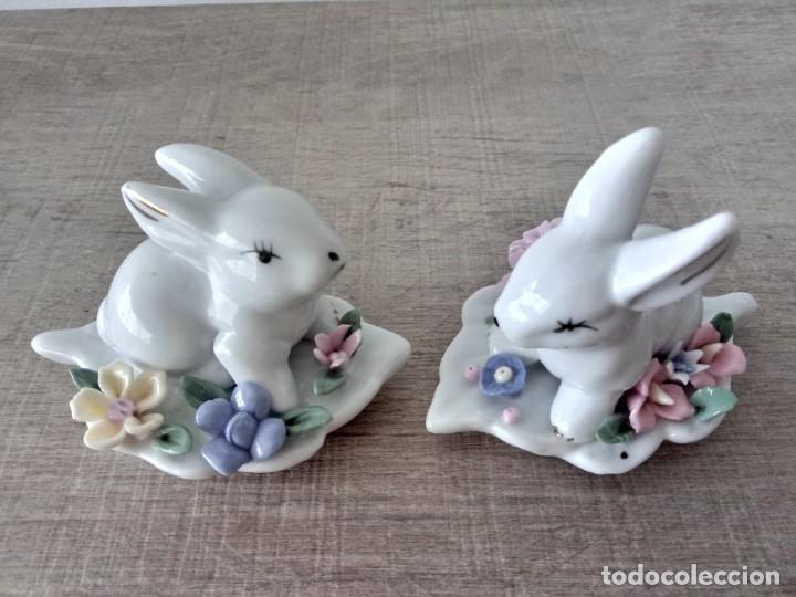 Antig&uuml;edades: Conejitos porcelana esmaltada - Foto 2