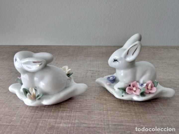 Antig&uuml;edades: Conejitos porcelana esmaltada - Foto 4