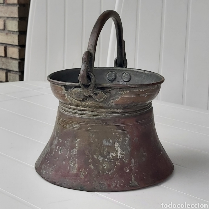 Antig&uuml;edades: Antiguo recipiente cafetera &aacute;rabe de cobre - Foto 3