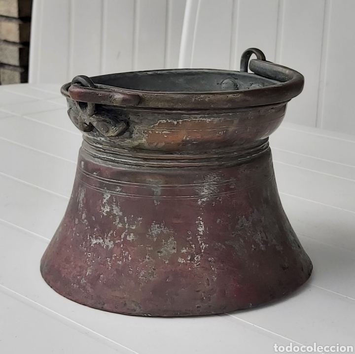 Antig&uuml;edades: Antiguo recipiente cafetera &aacute;rabe de cobre - Foto 5