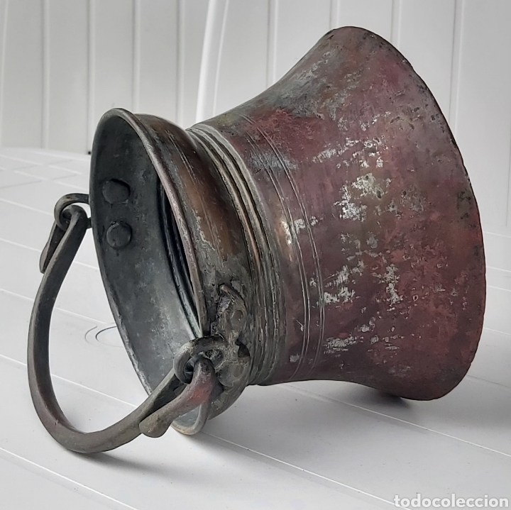 Antig&uuml;edades: Antiguo recipiente cafetera &aacute;rabe de cobre - Foto 8