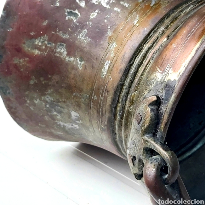 Antig&uuml;edades: Antiguo recipiente cafetera &aacute;rabe de cobre - Foto 10
