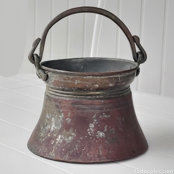 Antig&uuml;edades: Antiguo recipiente cafetera &aacute;rabe de cobre - Foto 1