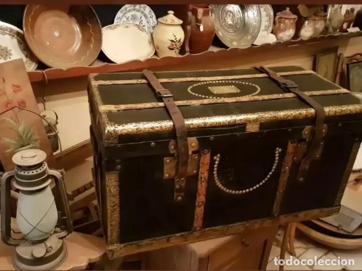 Antig&uuml;edades: BAUL DE VIAJE SIGLO XIX - Foto 1