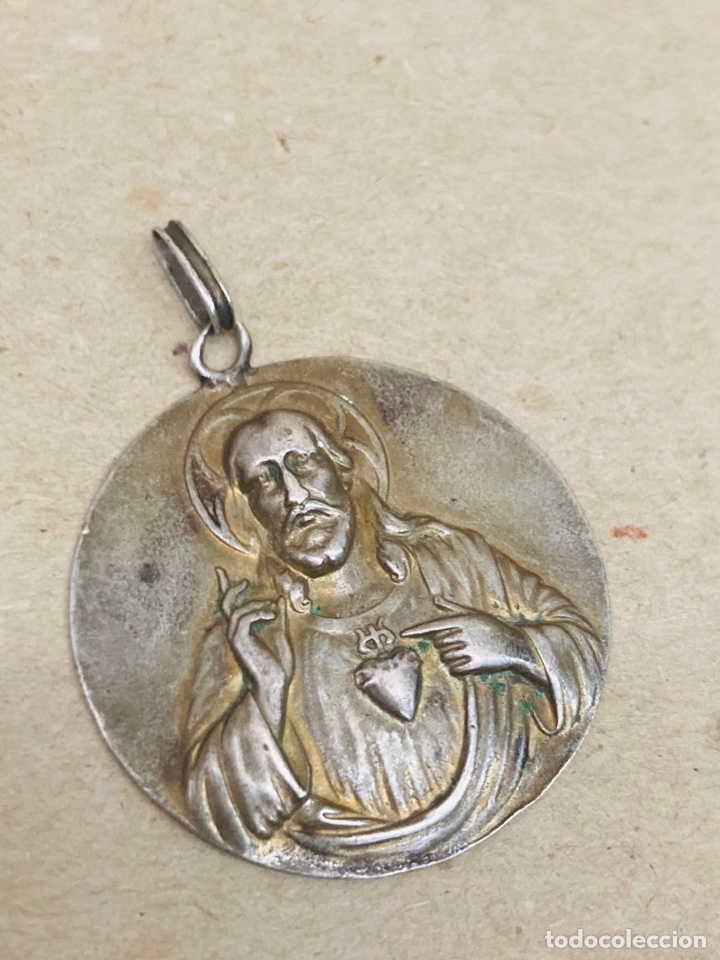 Antig&uuml;edades: Medalla de plata religiosa - Foto 1