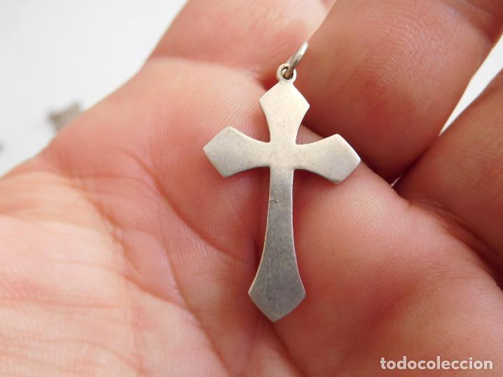 Antig&uuml;edades: Cruz de plata y esmalte antigua - Foto 3