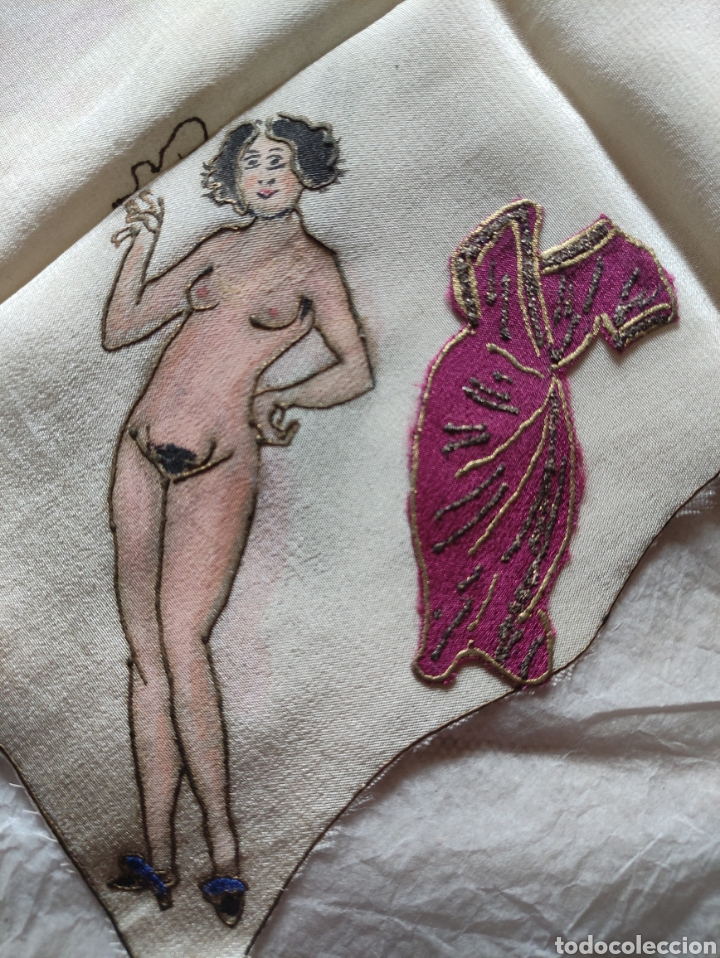 Antig&uuml;edades: Desnudo mujer. Pa&ntilde;uelo de seda - Foto 4