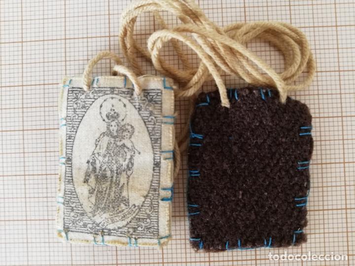 Antig&uuml;edades: PEQUE&Ntilde;O ESCAPULARIO VIRGEN DEL CARMEN. - Foto 1