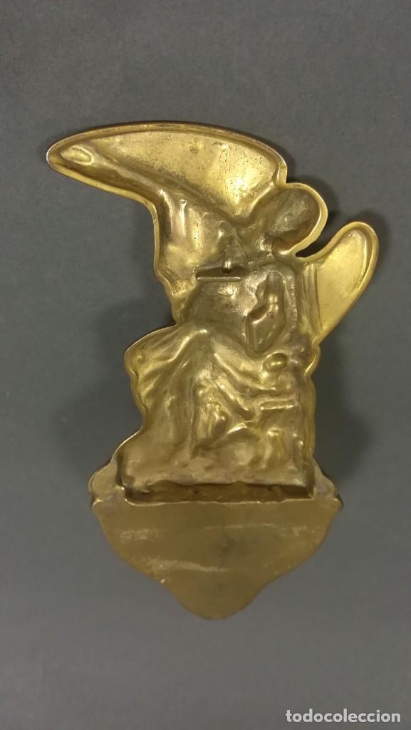 Antig&uuml;edades: AGUA BENDITERA DE BRONCE DORADO - Foto 3
