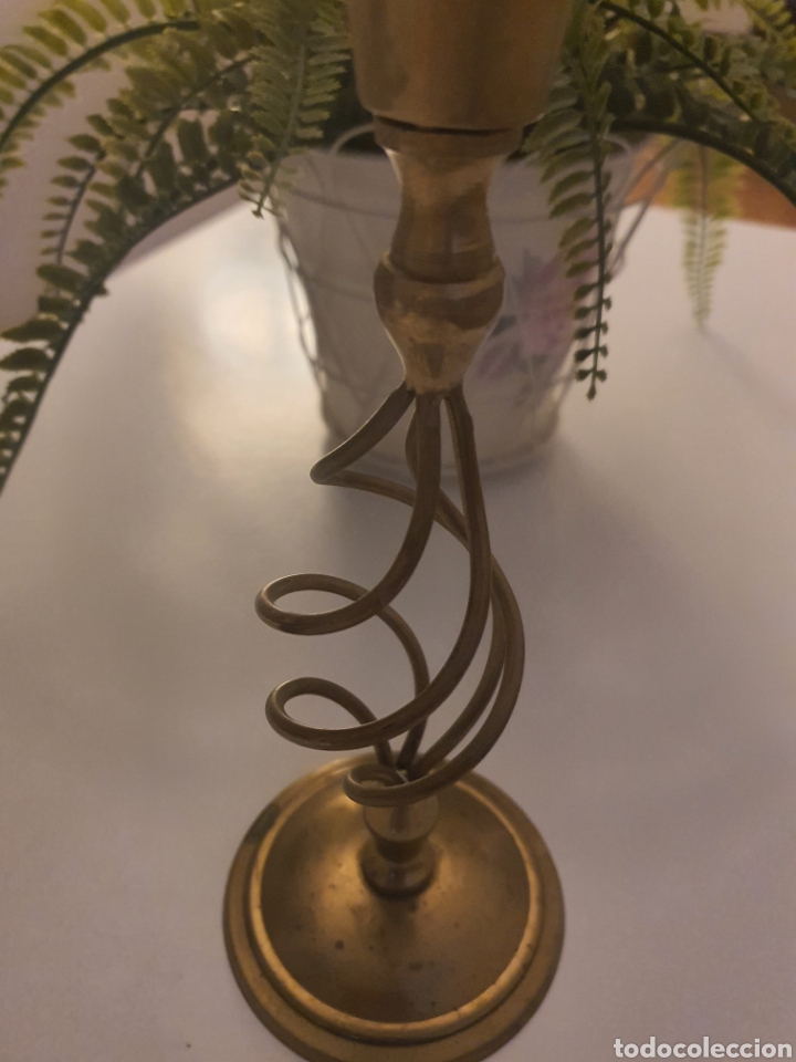 Antig&uuml;edades: Portavelas de bronce indio - Foto 5