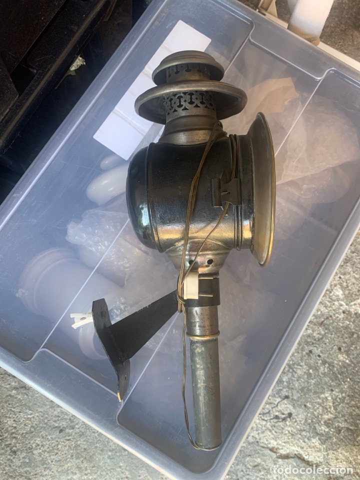 Antig&uuml;edades: Antiguo farol de carruaje electrificado - Foto 2