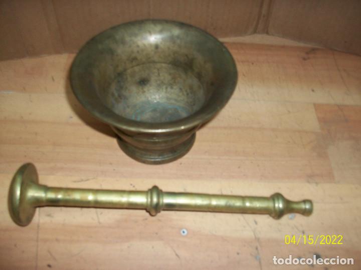 Antig&uuml;edades: ANTIGUO ALMIREZ O MORTERO DE BRONCE - Foto 2