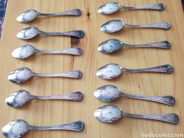 Antig&uuml;edades: Doce cucharillas Silver plata - Foto 2
