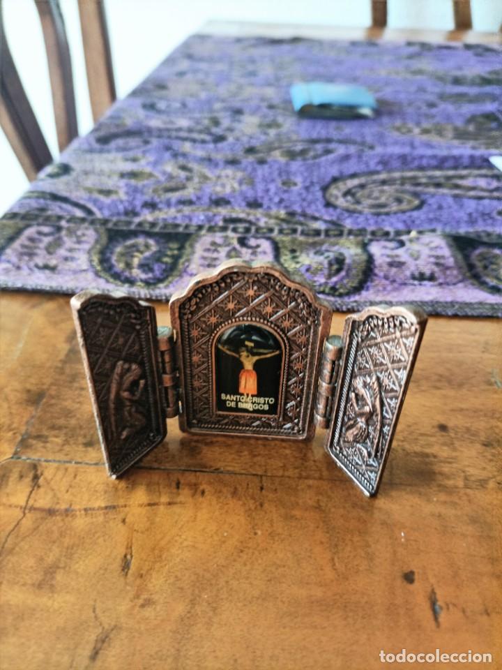 Antig&uuml;edades: ALTAR DE VIAJE O TR&Iacute;PTICO RELIGIOSO - Foto 5