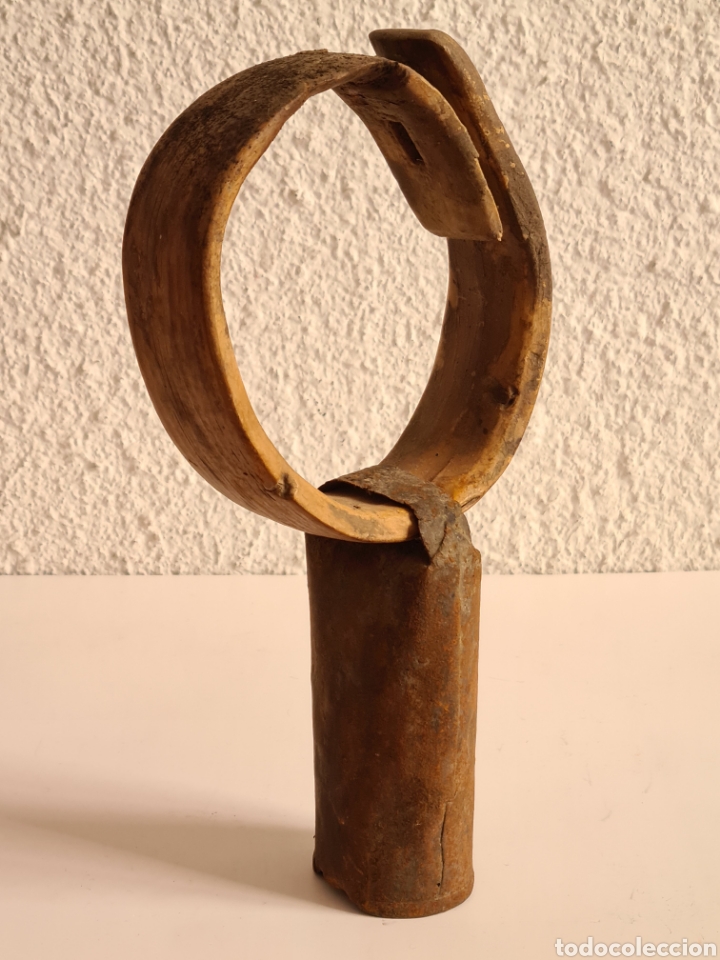 Antig&uuml;edades: Cencerro Collar de Madera - Decoraci&oacute;n R&uacute;stica - Foto 4