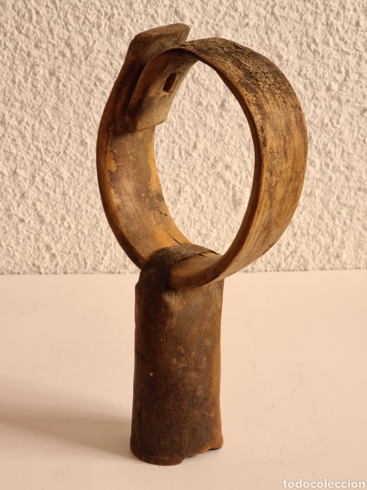 Antig&uuml;edades: Cencerro Collar de Madera - Decoraci&oacute;n R&uacute;stica - Foto 8