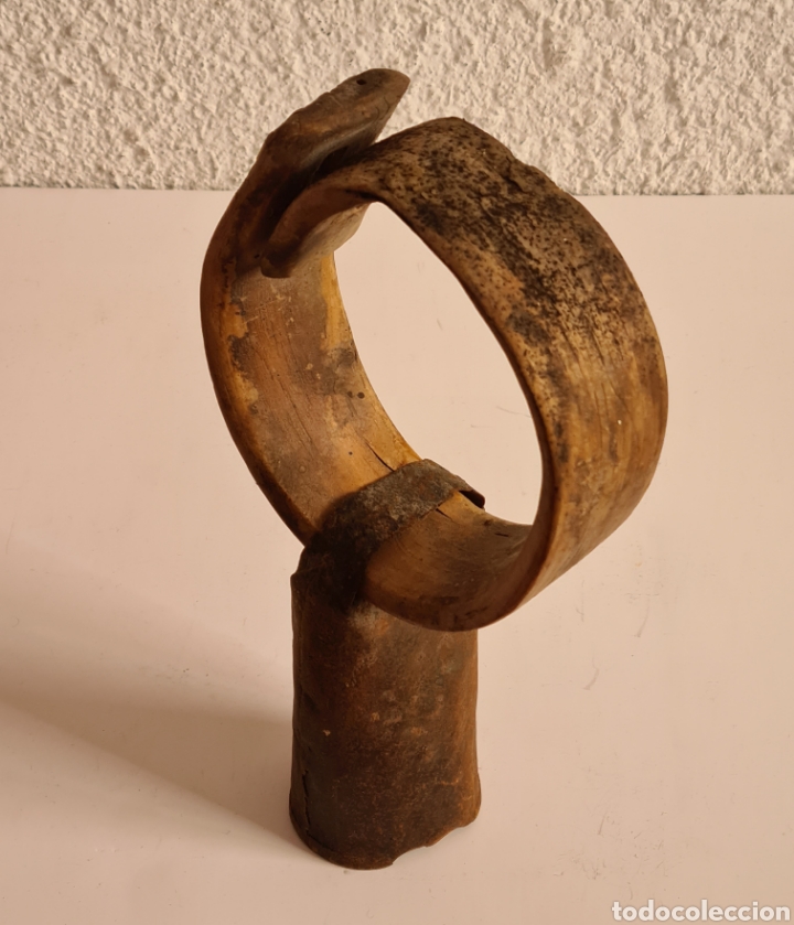 Antig&uuml;edades: Cencerro Collar de Madera - Decoraci&oacute;n R&uacute;stica - Foto 9