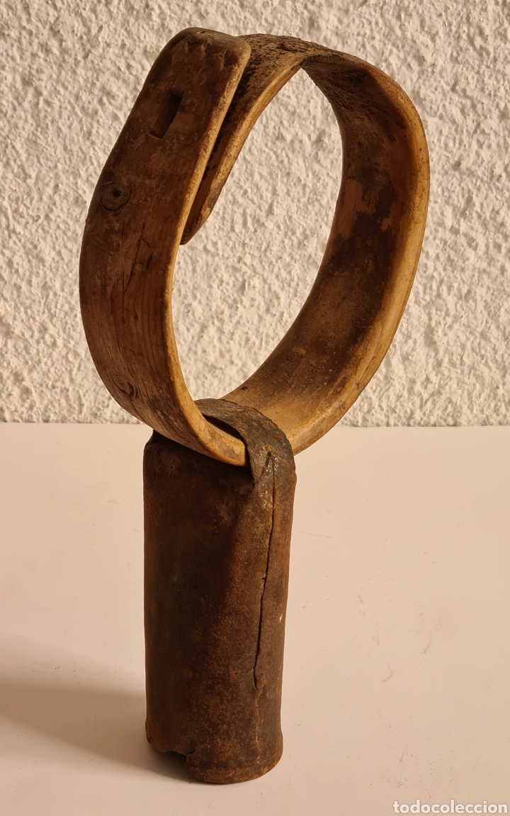 Antig&uuml;edades: Cencerro Collar de Madera - Decoraci&oacute;n R&uacute;stica - Foto 12
