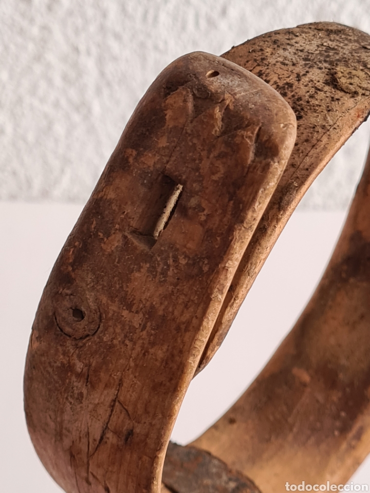 Antig&uuml;edades: Cencerro Collar de Madera - Decoraci&oacute;n R&uacute;stica - Foto 14