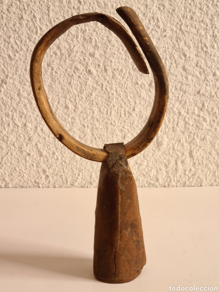 Antig&uuml;edades: Cencerro Collar de Madera - Decoraci&oacute;n R&uacute;stica - Foto 1