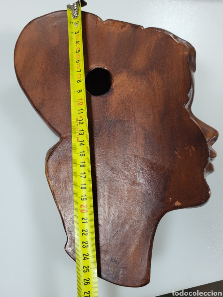 Antig&uuml;edades: BUSTO CERAMICA PARA COLGAR. - Foto 4