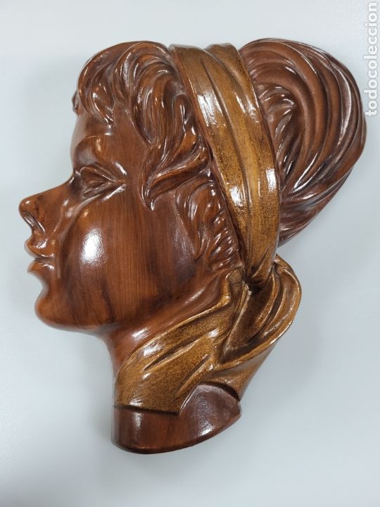 Antig&uuml;edades: BUSTO CERAMICA PARA COLGAR. - Foto 1