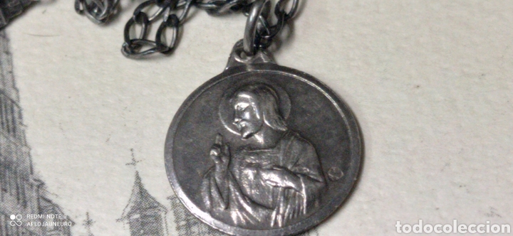 Antig&uuml;edades: Antiguo medalla con cadena de plata - Foto 1