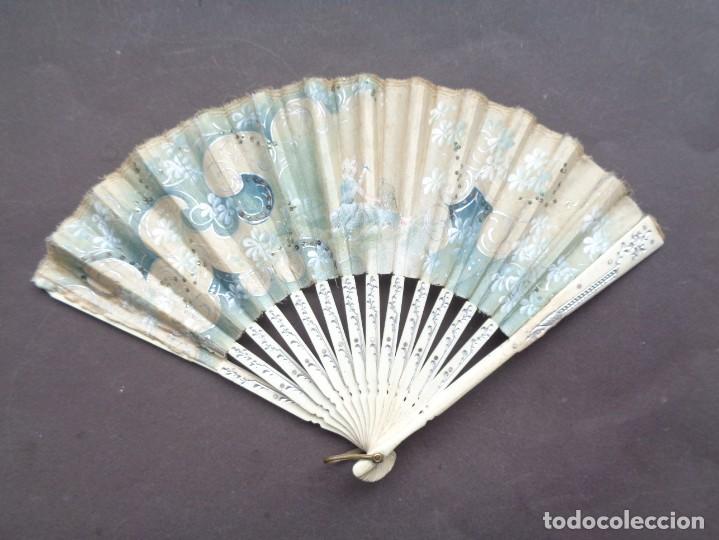 Antig&uuml;edades: ANTIGUO ABANICO PINTADO A MANO - Foto 1