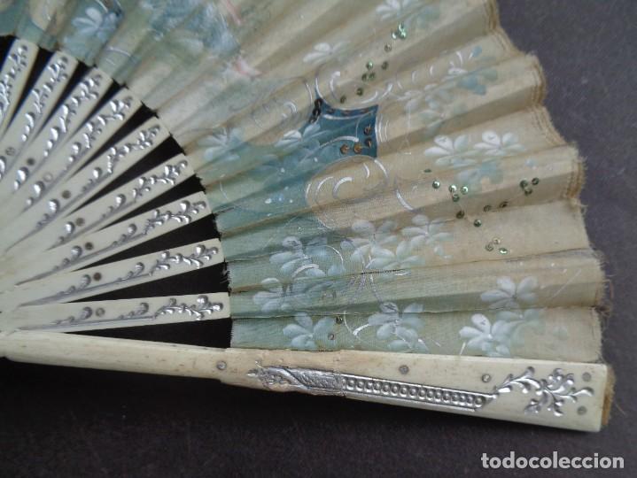 Antig&uuml;edades: ANTIGUO ABANICO PINTADO A MANO - Foto 3