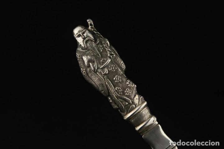 Antig&uuml;edades: Antiguo Cazo para servir Chino de Plata - Foto 2