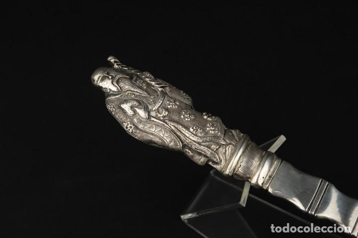 Antig&uuml;edades: Antiguo Cazo para servir Chino de Plata - Foto 5