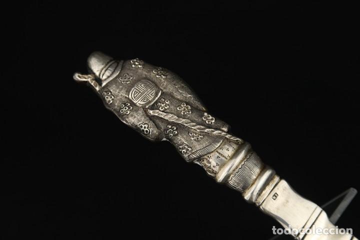 Antig&uuml;edades: Antiguo Cazo para servir Chino de Plata - Foto 16