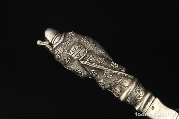 Antig&uuml;edades: Antiguo Cazo para servir Chino de Plata - Foto 17