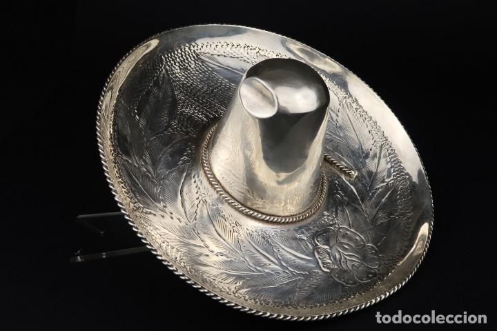 Antig&uuml;edades: Antiguo Sombrero de Plata Mexico - Foto 9