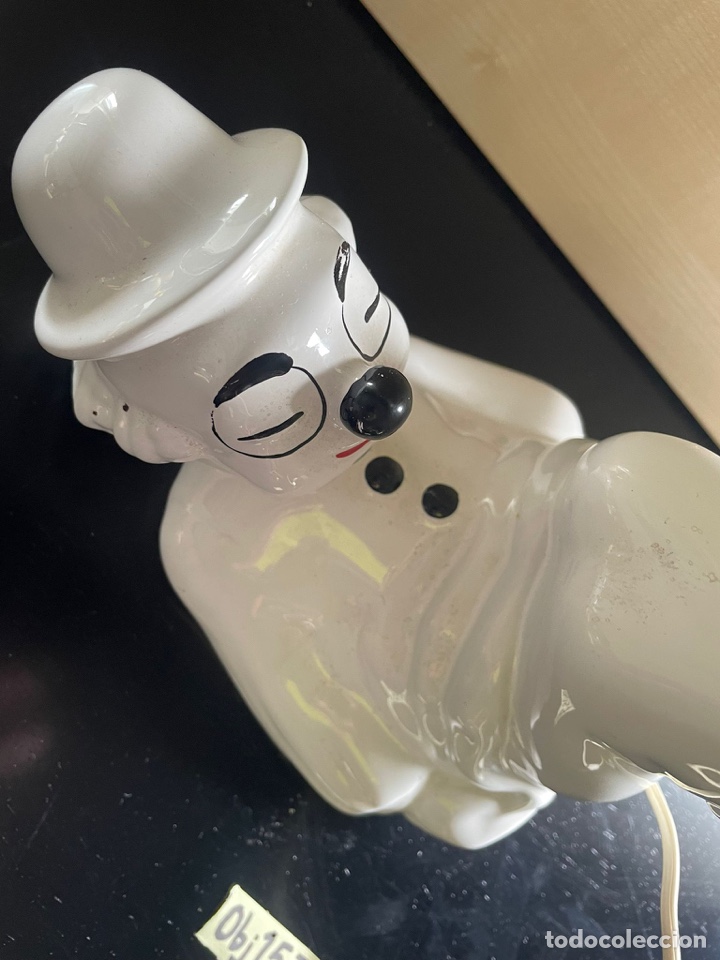 Antig&uuml;edades: L&aacute;mpara de porcelana payaso - Foto 3