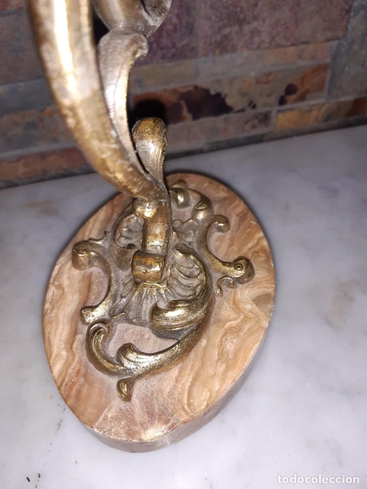 Antig&uuml;edades: CANDELABRO BRONCE Y MARMOL - Foto 4