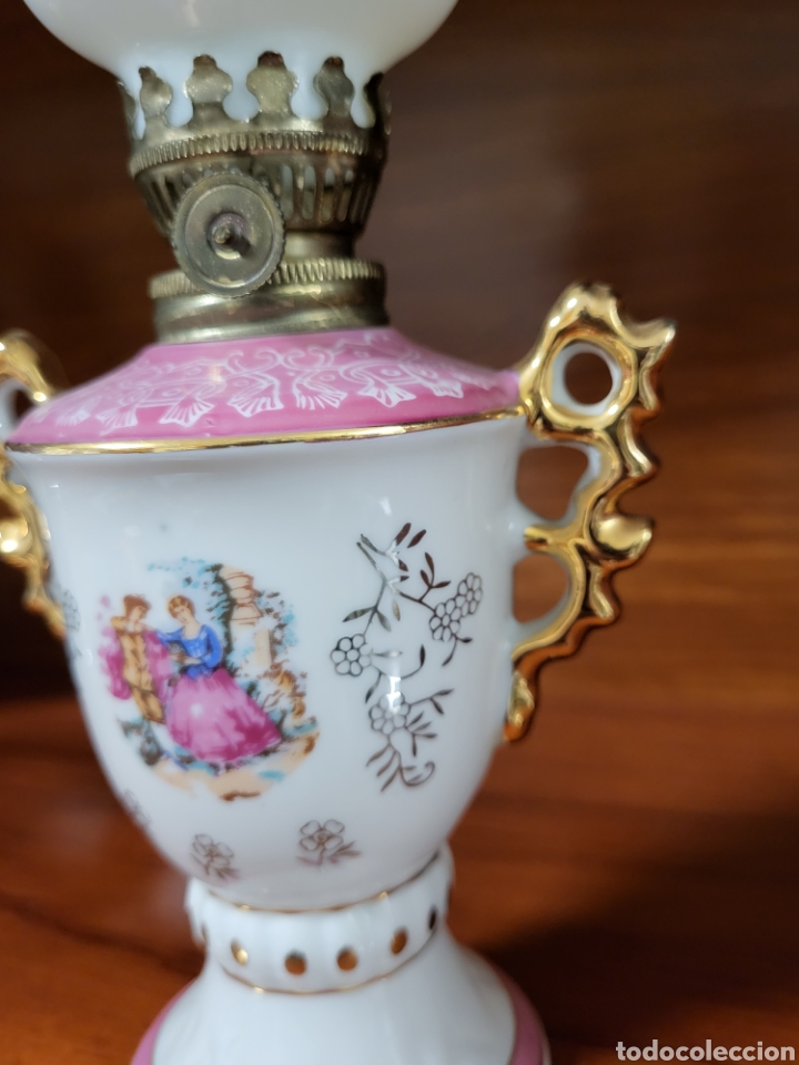 Antig&uuml;edades: QUINQUE DE PORCELANA. 24 CM. - Foto 2