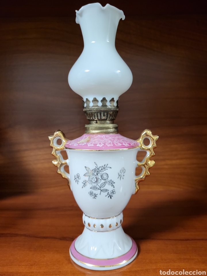 Antig&uuml;edades: QUINQUE DE PORCELANA. 24 CM. - Foto 5
