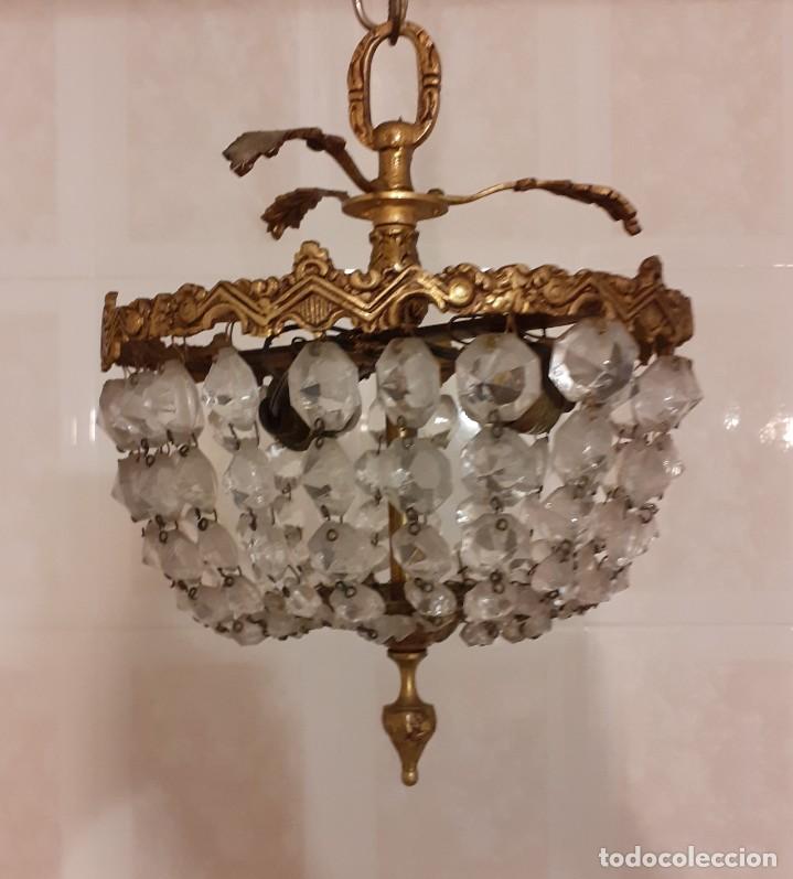 Antig&uuml;edades: L&aacute;mpara modernista plaf&oacute;n farol - Foto 3