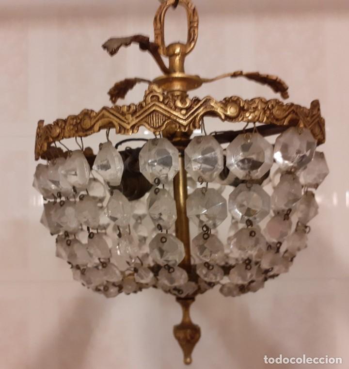 Antig&uuml;edades: L&aacute;mpara modernista plaf&oacute;n farol - Foto 2