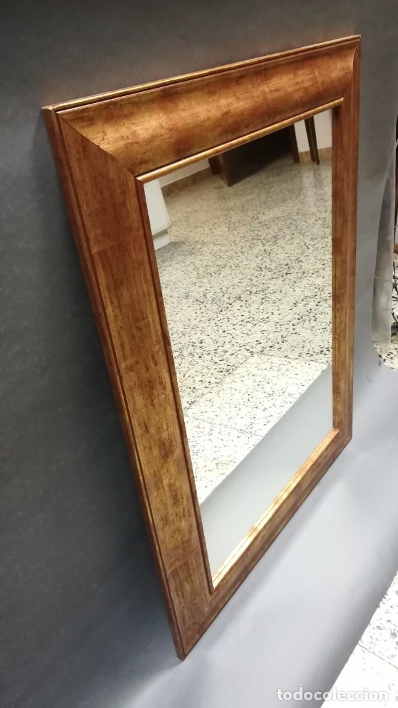 Antig&uuml;edades: ESPEJO DORADO RECTANGULAR VINTAGE - Foto 2