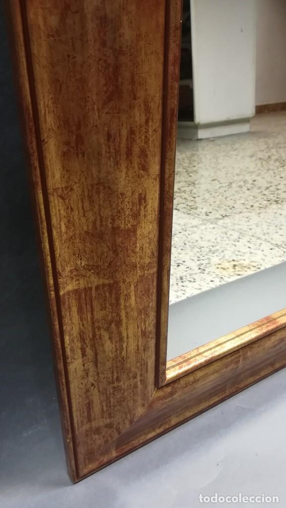 Antig&uuml;edades: ESPEJO DORADO RECTANGULAR VINTAGE - Foto 5