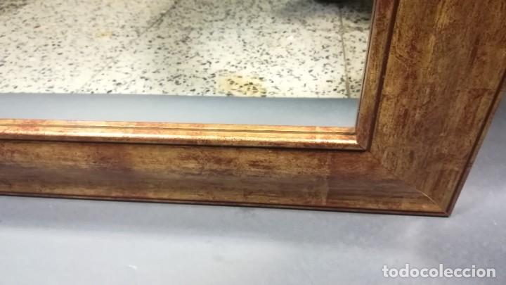 Antig&uuml;edades: ESPEJO DORADO RECTANGULAR VINTAGE - Foto 6