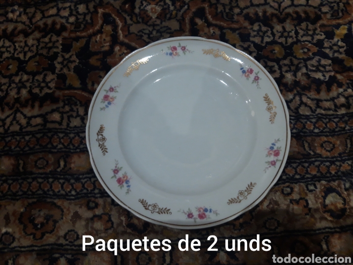 5 platos hondos - porcelana santa clara vigo - - Compra venta en  todocoleccion